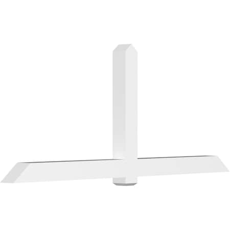 Ekena Millwork Eugene Architectural Grade PVC Gable Bracket, 108"W x 45"H x 6"D x 6"F, 10/12 Pitch GBP108X45X0606EUG00